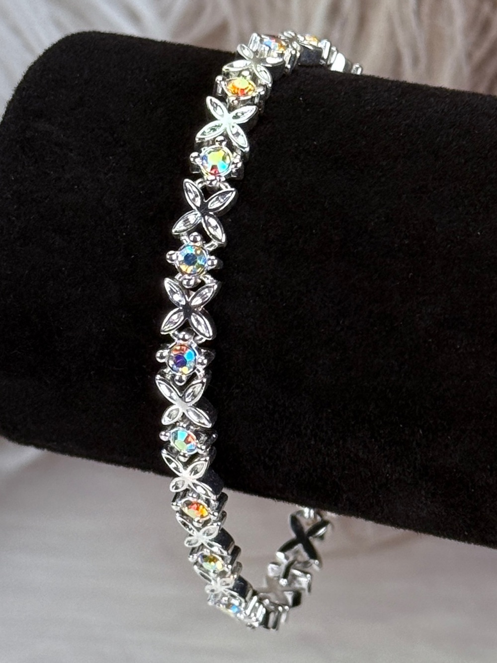 Gorgeous, Silvertone bling tennis bracelet